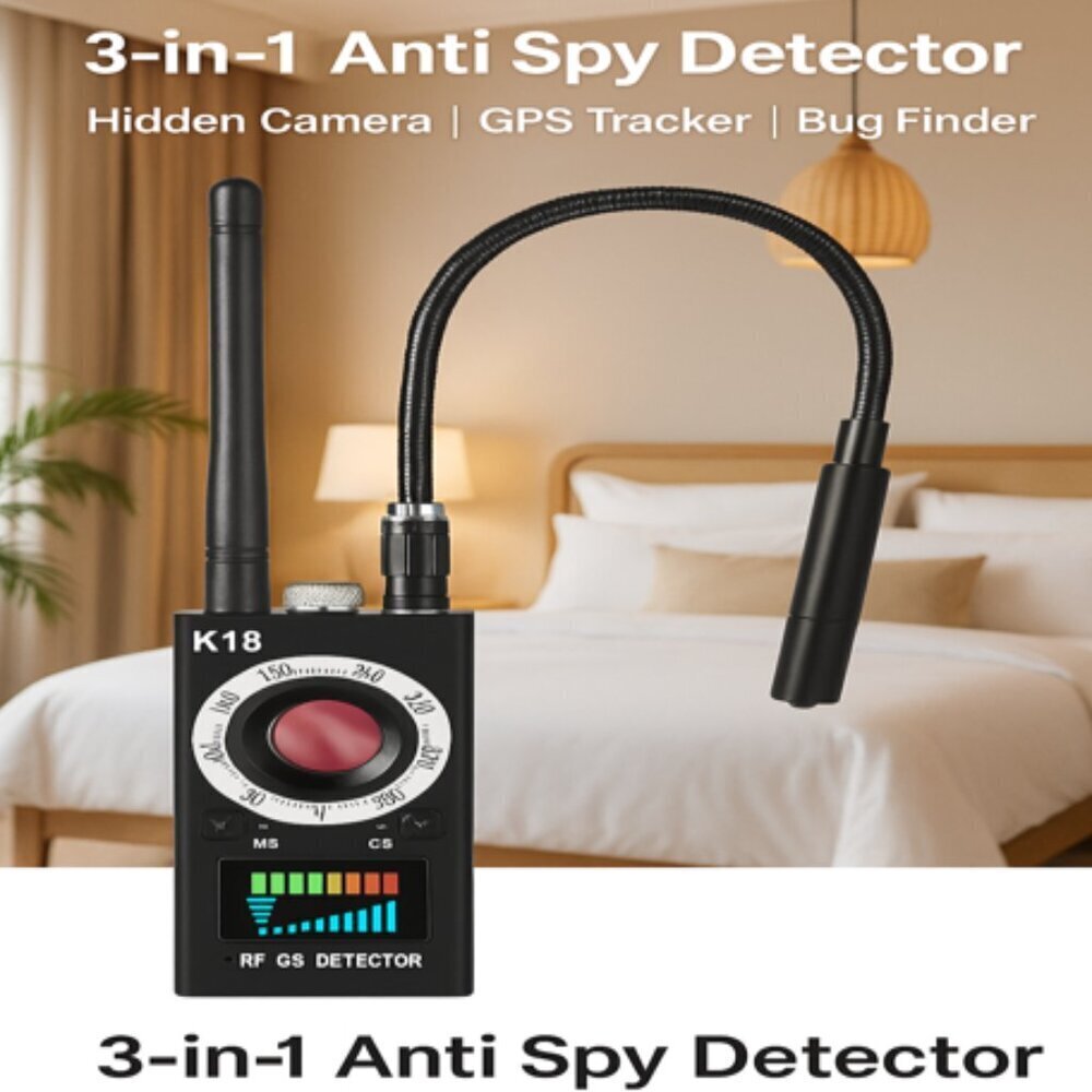 Hidden Camera Detector & GPS Tracker Finder – Anti Spy Device for Home & Travel